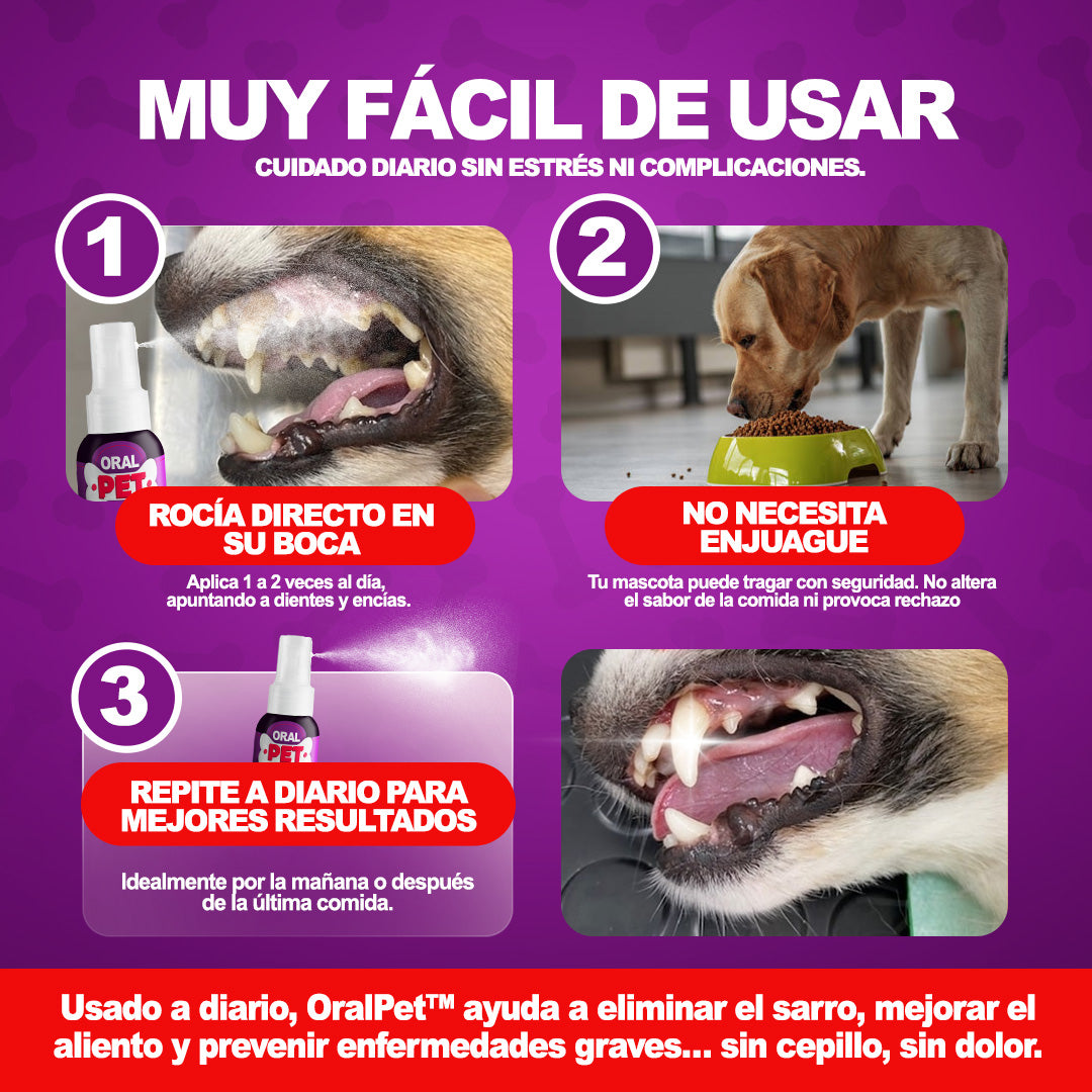 Oral Pet Spray Bucal Limpiador Mascotas