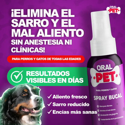 Oral Pet Spray Bucal Limpiador Mascotas