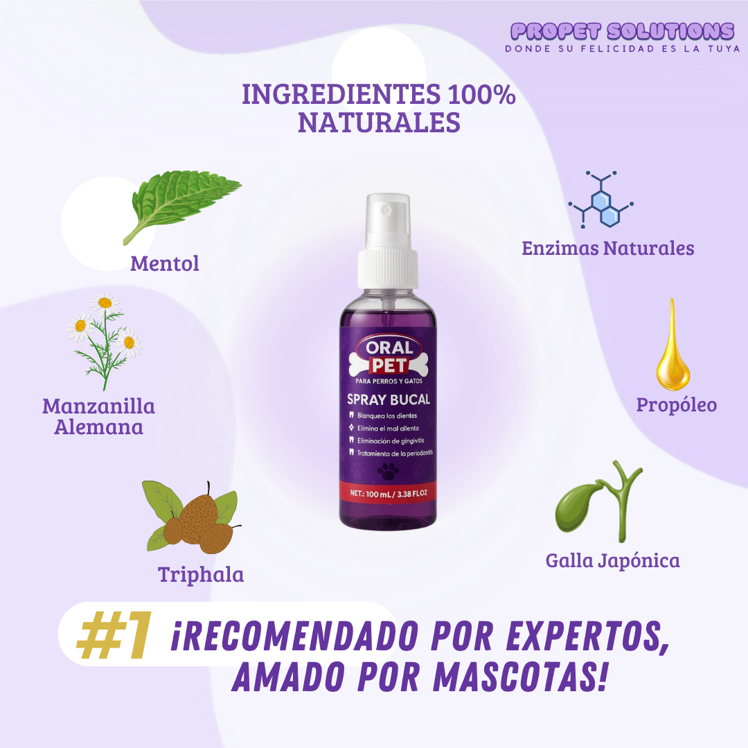 Oral Pet Spray Bucal Limpiador Mascotas