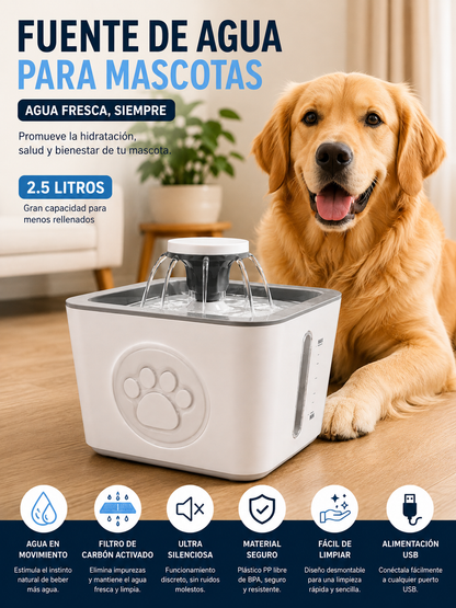AquaCare™ - Fuente De Agua Para Mascota 2.5 L