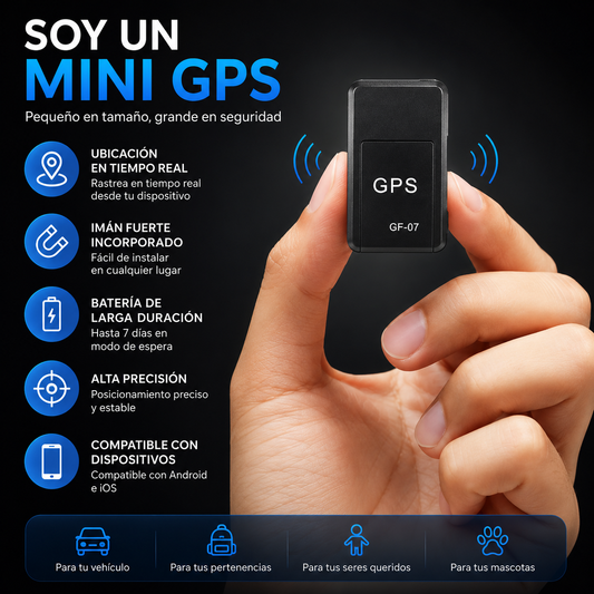 Mini GPS Magnético para Auto | Localizador Vehicular Discreto