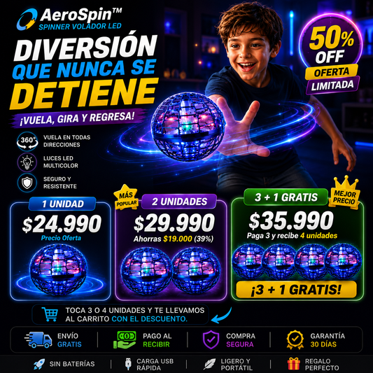 AeroSpin™ | Spinner Volador LED