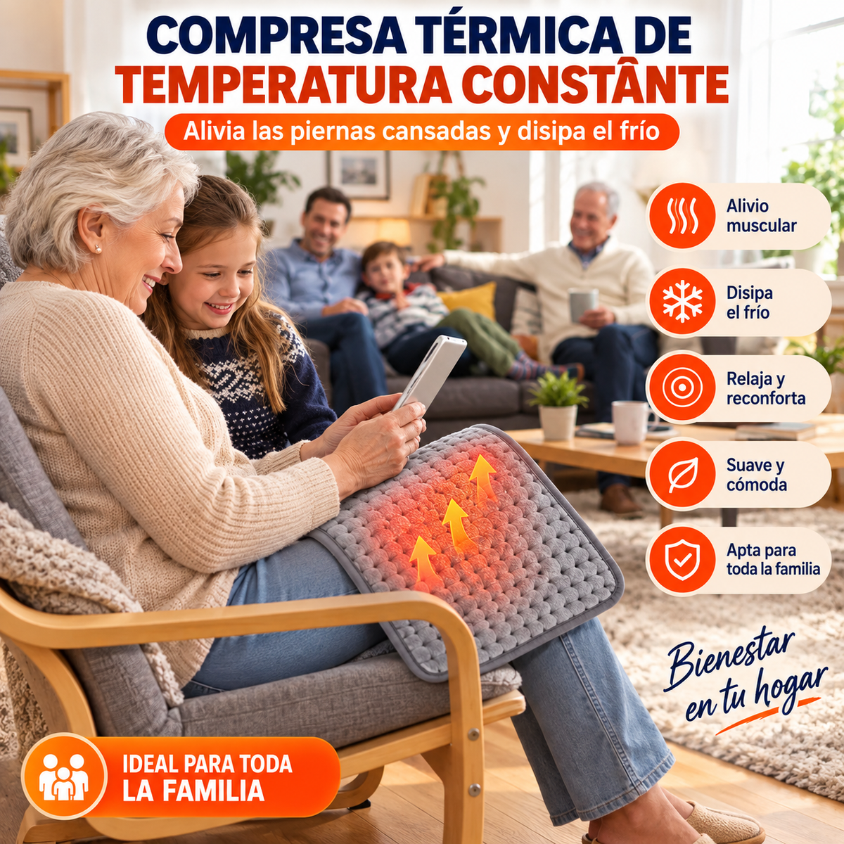 CalorMax Pro™ — Manta Térmica Lumbar con Calor