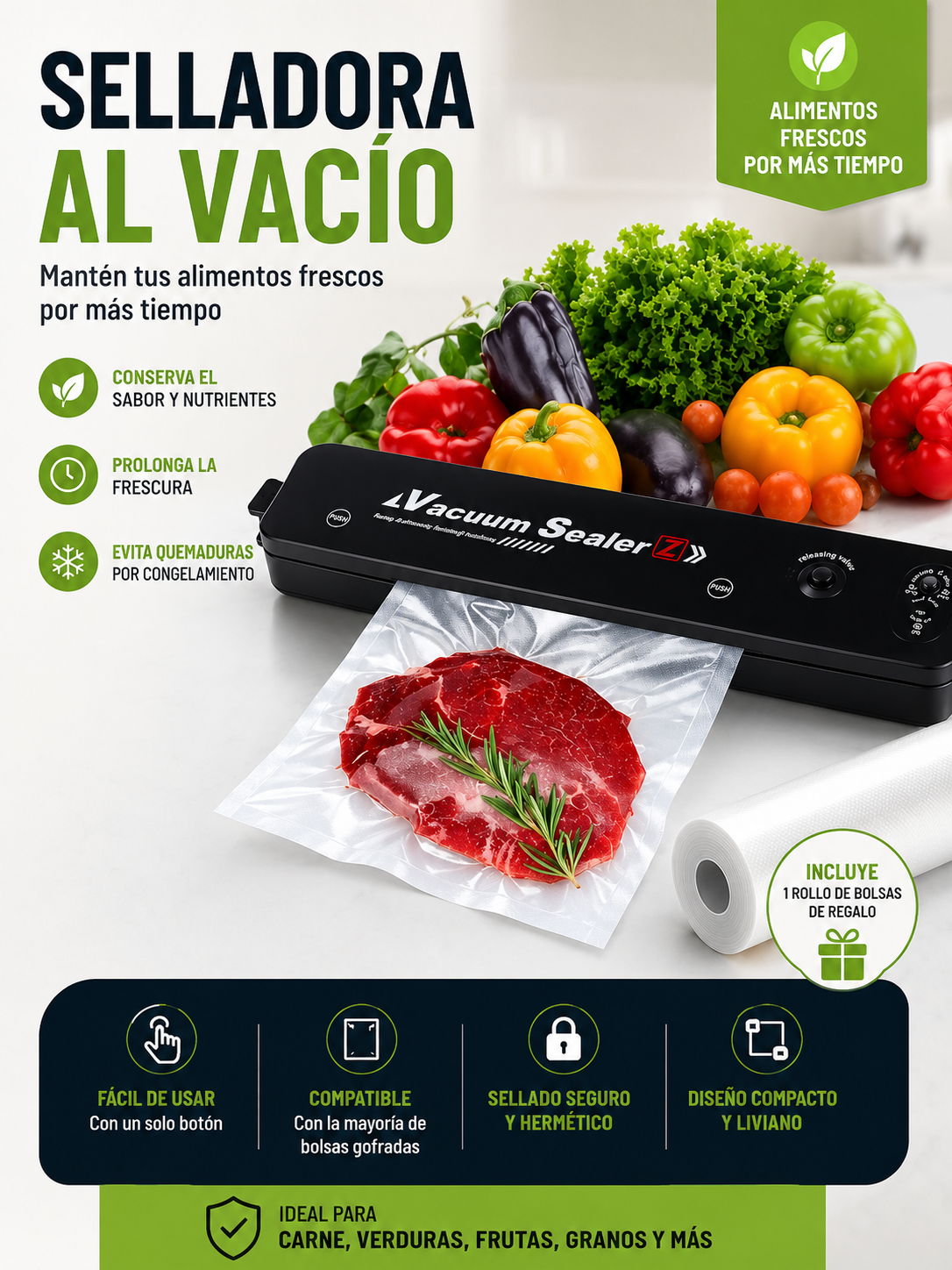 Selladora al Vacío para Alimentos