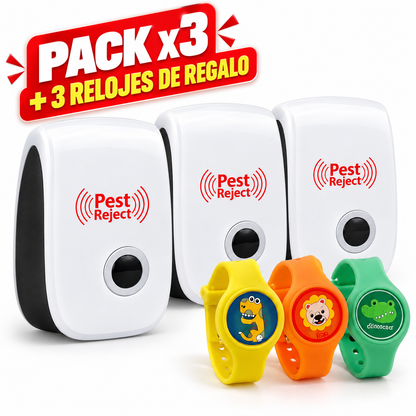 Pack x3 RatónZero con 3 relojes repelentes de regalo
