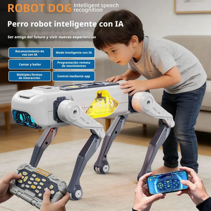 Perro Robot Inteligente con IA Control por Voz y Control Remoto